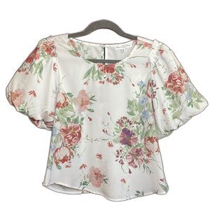 Stem & Vine bubble sleeve floral top